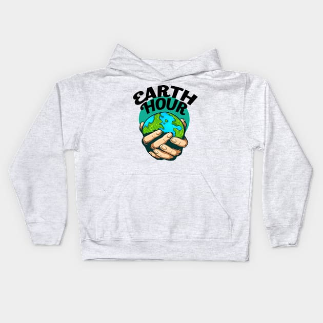 Appreciation Day - Earth Hour Kids Hoodie by fistfulofwisdom